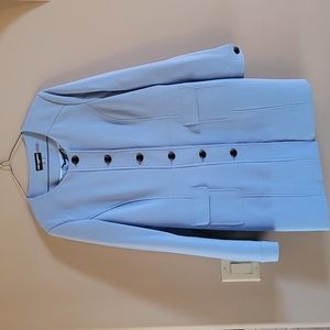 Long sky blue tailored jacket
